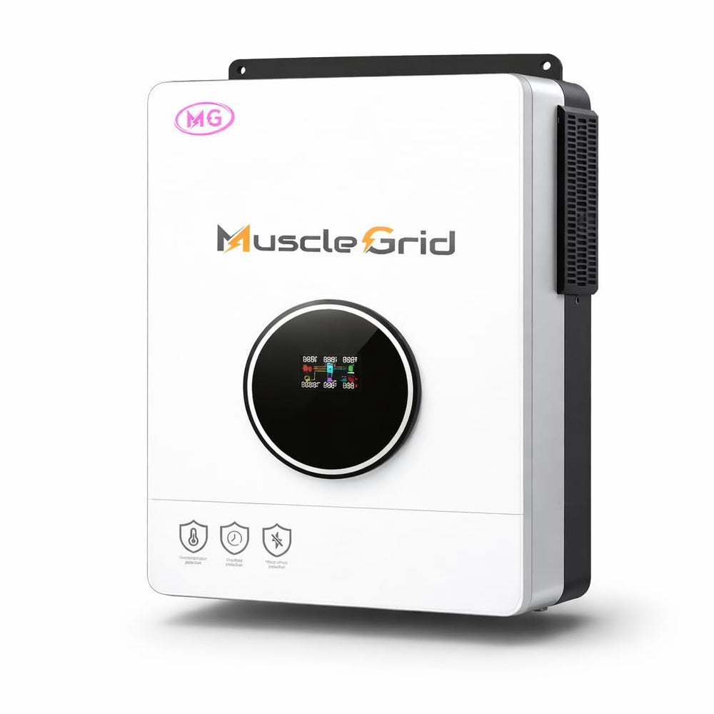 6.2 kW True Hybrid Solar Inverter • True MPPT • Pure Sine Wave • LCD Display • Wall Mount • (2026 Model)