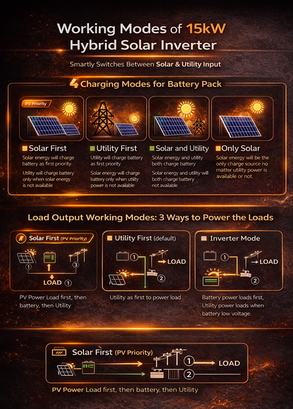 10.2KW 48V True Hybrid Solar Inverter | Heavy Duty Dual MPPT | Battery-Less Operation | Pure Sine Wave | WiFi App Monitoring | for Home & Office (2026 Model)