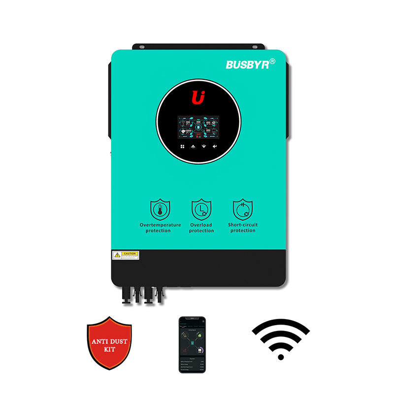 BUSBYR Hybrid Solar Inverter 10.2KW with Dual Output Inverter Built-in 120A MPPT Solar Charge Controller