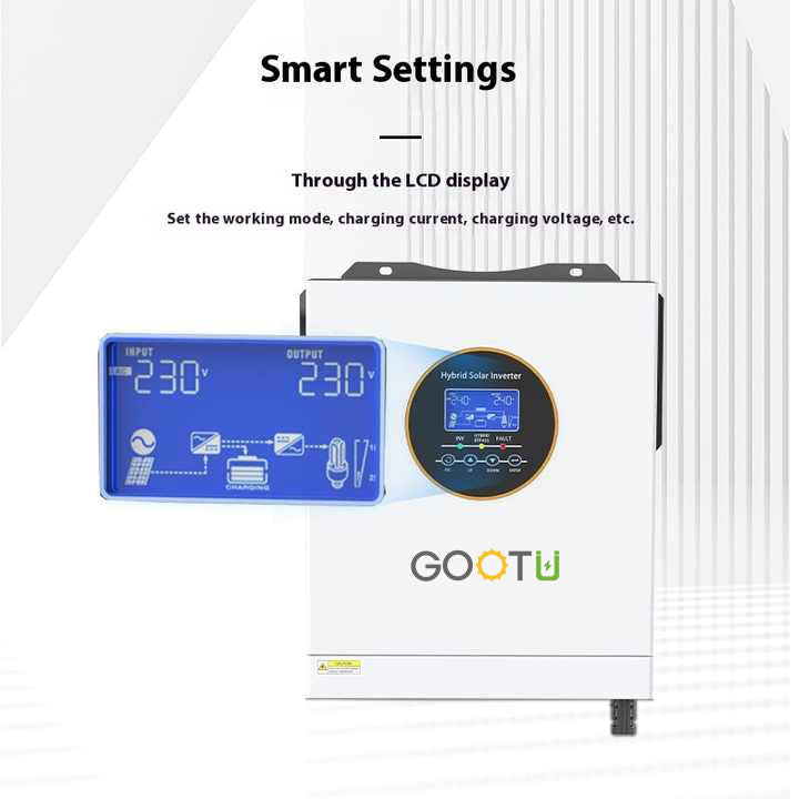 GOOTU 6.2KW Standard 48V Split Phase Solar Inverter DC to AC 240V Split Phase Hybrid Solar Inverter