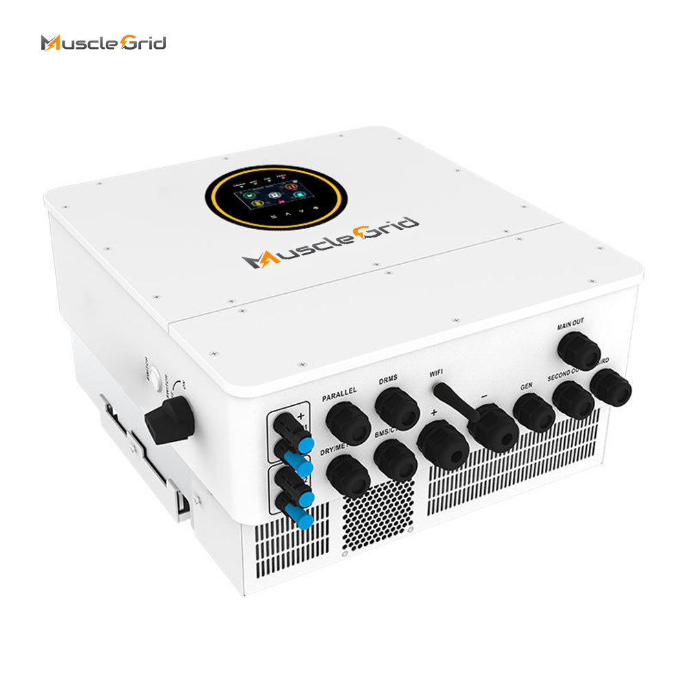 MuscleGrid 6KW Single Phase IP65 48V Hybrid Solar Inverter MPPT WiFi Solar Inverter Parallel for Home Energy System