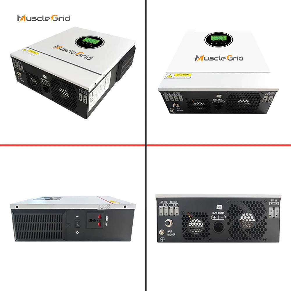MuscleGrid 1.2KW (12V) and 1.5KW(24V) Pure Sine Wave Solar Mppt Inverter Off Grid Mppt Charger Power Solar Inverter