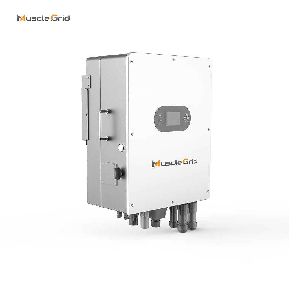 MuscleGrid Pure Sine Wave IP65 12KW Low Voltage 3 Phase Hybrid Solar Inverter With WiFi and MPPT Solar Charge Controller